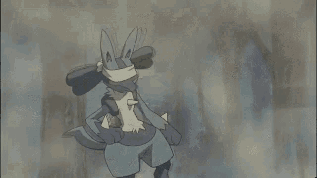 a close up of a cartoon character with a bandage around its head .