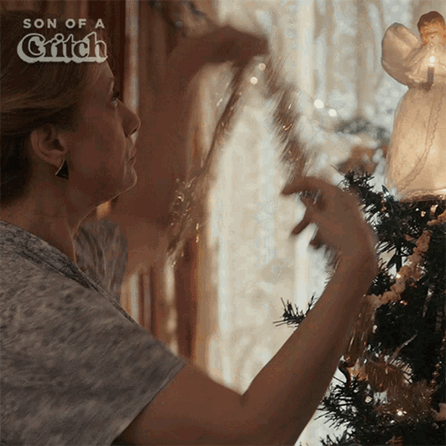 Decorating Christmas Tree Mary GIF