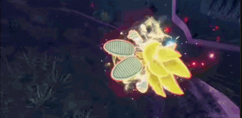 a video game screen shows a cartoon character with a yellow wing flying through the air