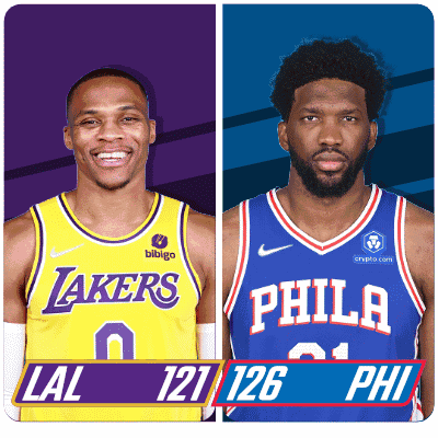 Los Angeles Lakers (121) Vs. Philadelphia 76ers (126) Post Game GIF - Nba Basketball Nba 2021 GIFs