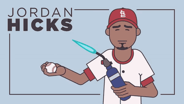 an illustration of jordan hicks holding a torch