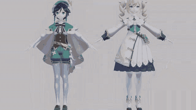 a boy and a girl standing next to each other