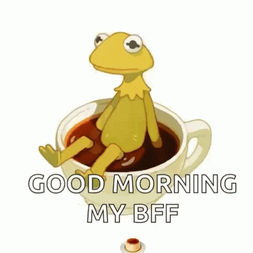 Kermit The Frog Good Morning My Bff GIF - Kermit The Frog Good Morning My Bff Dipping GIFs