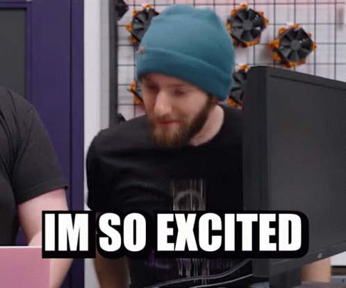 Im So Excited Excited GIF - Im So Excited Excited Linus Tech Tips GIFs