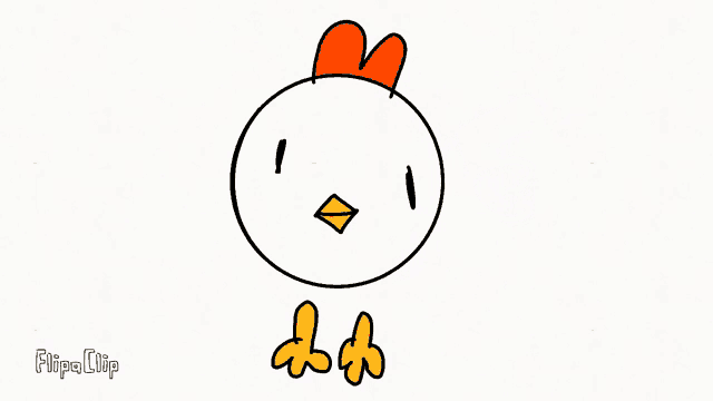 a cartoon of a chicken holding a lighter with the word flipaclip below it