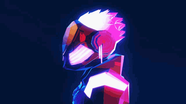 a futuristic character with a helmet and a mask