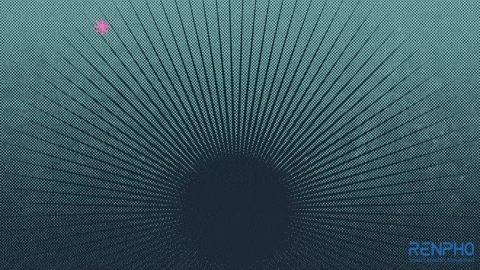 an advertisement for renpho shows a flower in the middle