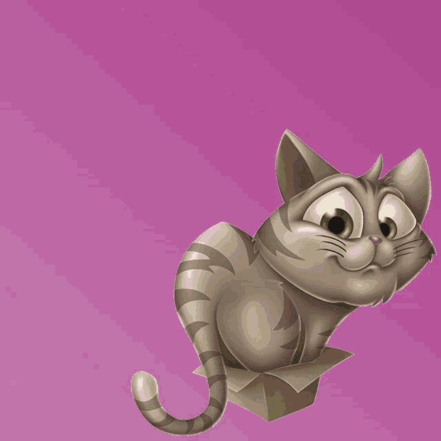 a cat sitting in a cardboard box with the words seu pet com tudo written below it