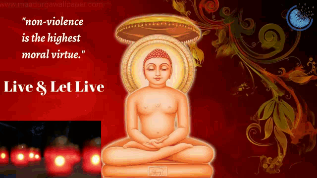 Mahavira Happy Diwali GIF - Mahavira Happy Diwali Non Violence Is The Highest Form Of Virtue GIFs