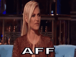 a woman in a red dress is sitting on a blue couch with the word aff written on it