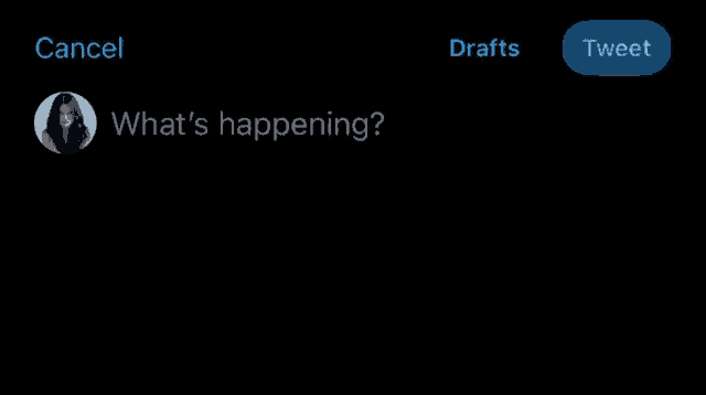 a screenshot of a tweet that says what 's happening on it