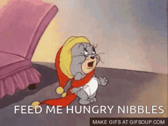 Tom And Jerry Hungry GIF - Tom And Jerry Hungry Nibbles GIFs