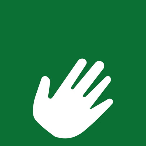 a green background with a white hand and the words give yourself a high-five ryan