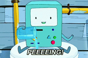 Beemo Peeing GIF - Adventure Time Beemo Peeing GIFs