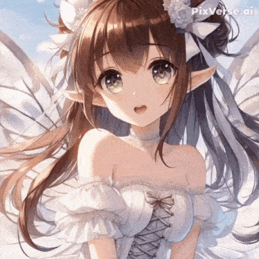a picture of an anime girl with pixverse ai written on the bottom