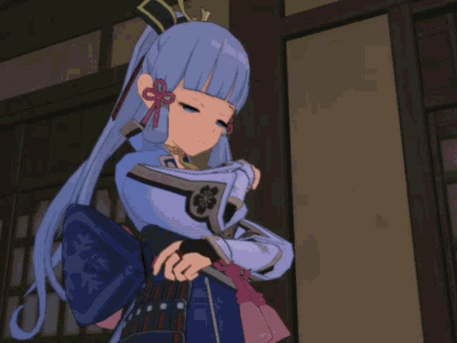 a video game character named kamisato ayaka says " hmm, you do present a good point "