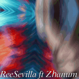 ree sevilla ft zhanum is written on a colorful poster