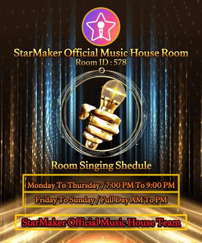 a poster for the star maker official music house room
