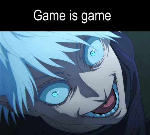 a picture of a person with blue eyes and the words game is game underneath