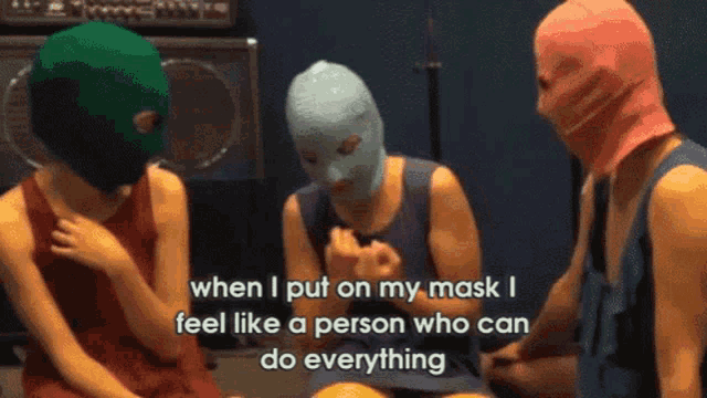 Mask When I Put On My Mask GIF - Mask When I Put On My Mask A Person Who Can Do Everything GIFs