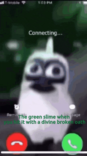 a phone screen shows a cartoon character talking on the phone