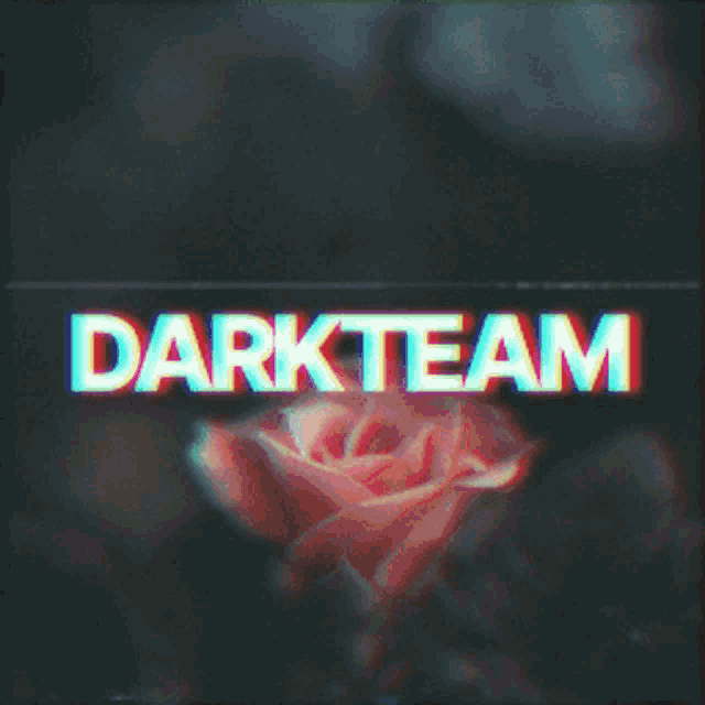 a blurred image of the word dark team