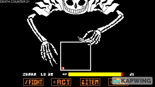a screenshot of a video game called death counter 21 with a skeleton holding a gun