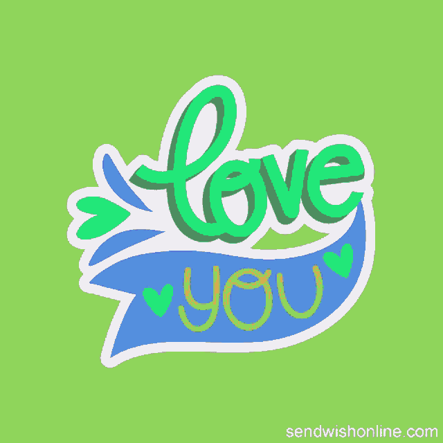 a sticker that says love you on it