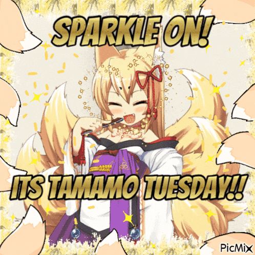 sparkle on its tamamo tuesday with a fox girl