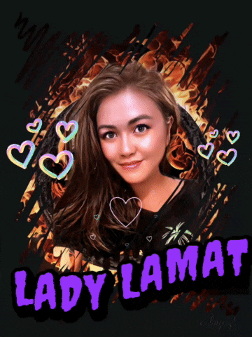 a lady named lady lamat with hearts around her