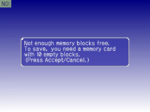 a computer screen displays a message that says not enough memory blocks free