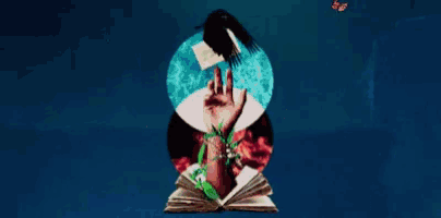 a blue background with the words siempre bruja