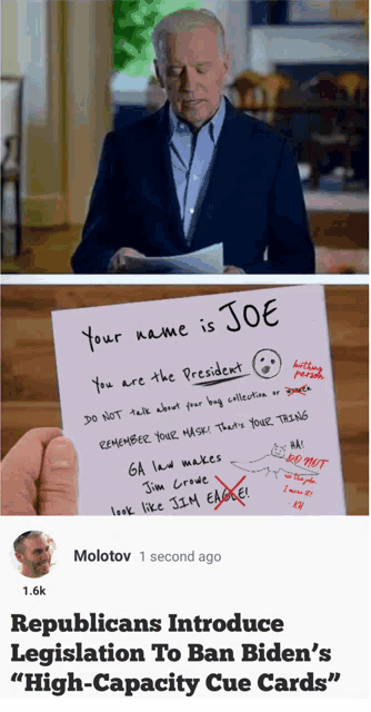 a picture of a man holding a piece of paper that says " your name is joe "