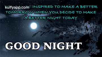 a picture of a night sky with the words good night