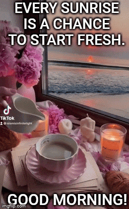 every sunrise is a chance to start fresh . good morning .