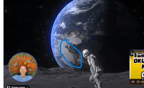 a man in a space suit stands on the moon in front of earth