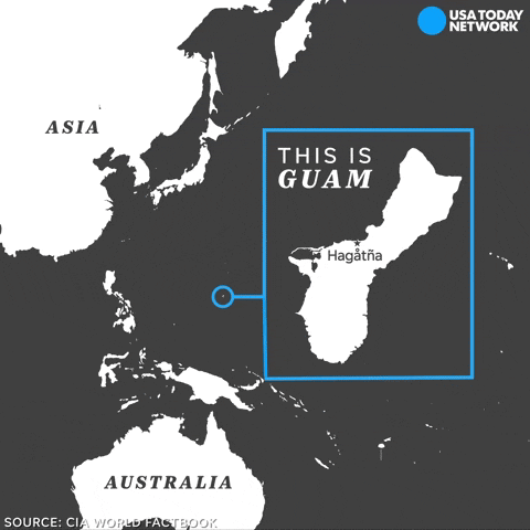 a map of guam showing the percentage of white and filipino