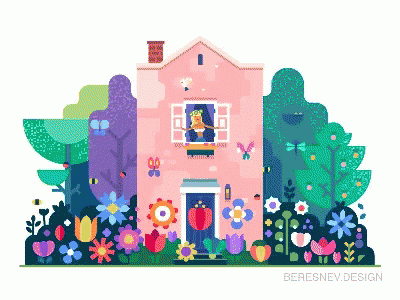 Flowers House GIF - Flowers House Bloom GIFs