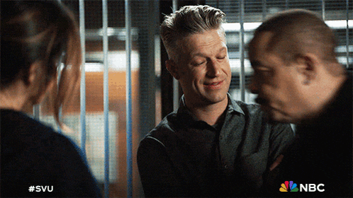 a nbc ad shows a man talking to another man