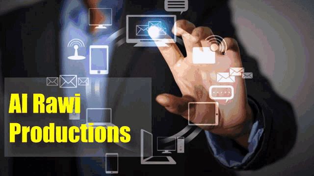 a man is pressing a button on a screen that says al rawl productions