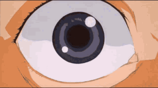a close up of a person 's eye with a blue iris