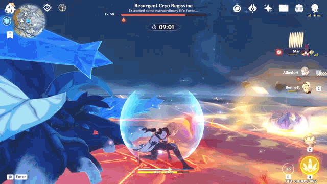 a screenshot of a video game called resurgence cryp regievine
