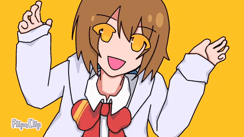 a cartoon drawing of a girl with the word flippa clip on the bottom