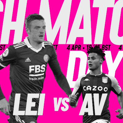 a poster for lei vs av shows two soccer players