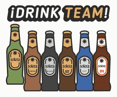 six bottles of solera beer are lined up on a white background