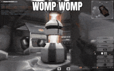 a screenshot of a video game with the words womp womp on it