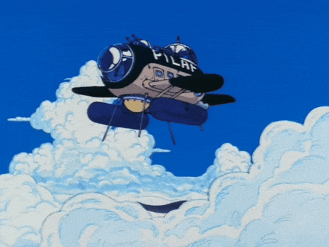 a cartoon drawing of a plane with the word pilaf written on it
