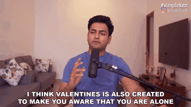 I Think Valentines Is Also Created To Make You Aware That You Are Alone Kenny Sebastian GIF - I Think Valentines Is Also Created To Make You Aware That You Are Alone Kenny Sebastian Simple Ken GIFs