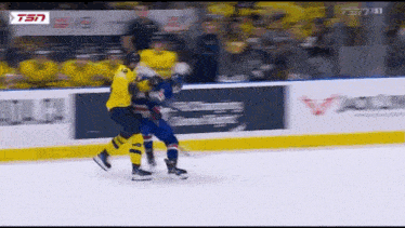 a hockey game is being played on tsn
