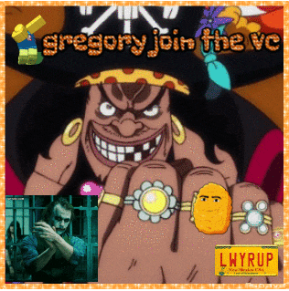 a picture of a cartoon character with the words " gregory join the vo "